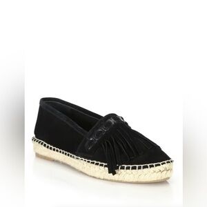 Woman’s Diane Von Furstenberg Cadah Fringe Suede Platform Flats Size 36 or US 6